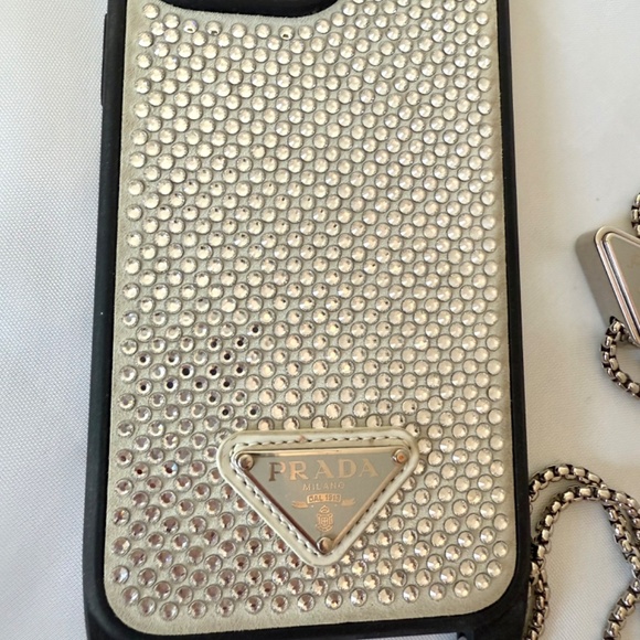 Prada Crystal Phone Case and Chain iPhone 14 Pro Plus - Picture 3 of 4